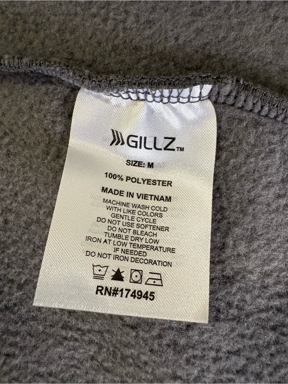 Gillz Crescent Beach Snap Front Fleece Shirt Jacket Men’s M Gray Fishing Outdoor - Picture 5 of 6